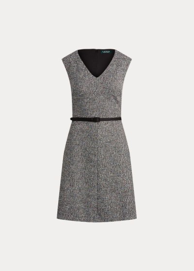 Vestido Ralph Lauren Belted Tweed Mulher 64715-QTAD